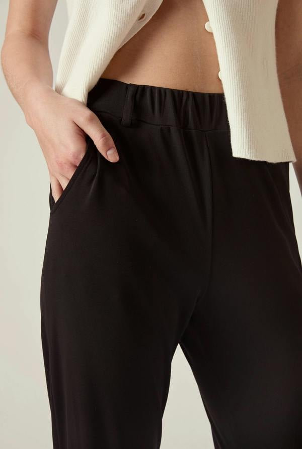 James Lakeland Black Jersey Jogger Trousers