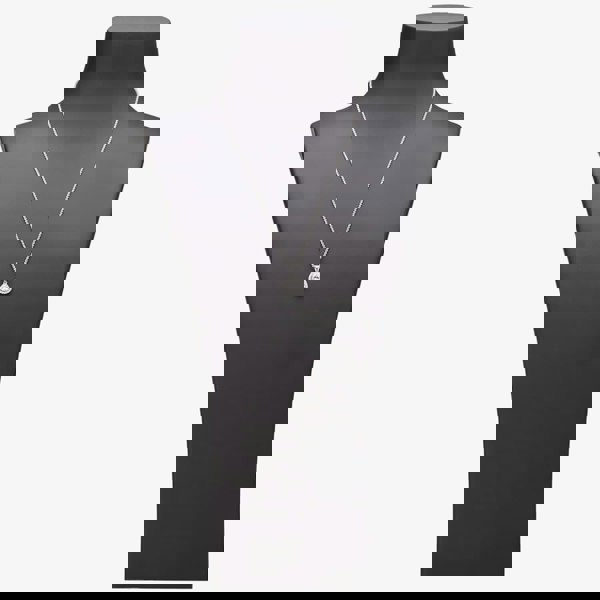 Starbright Silver Pear-cut Cubic Zirconia Halo Pendant THB-01P 3A