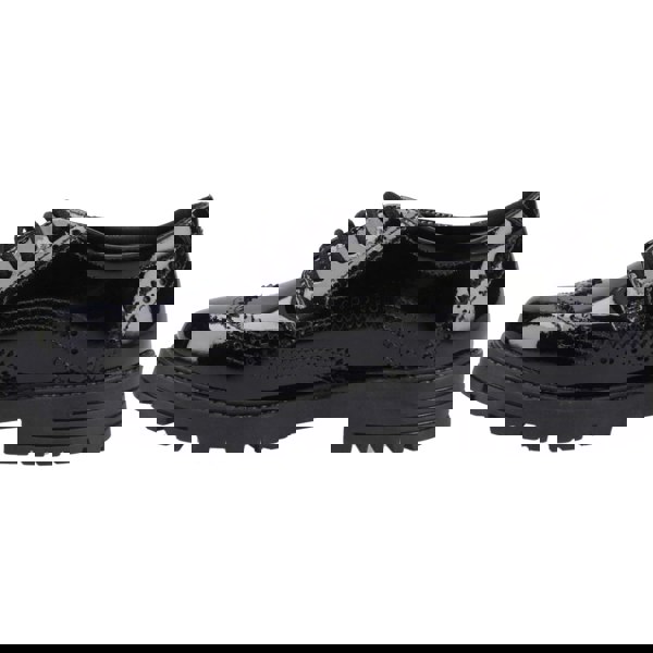 Hush Puppies Maxine Patent Junior Leather Girls's Black Brogues