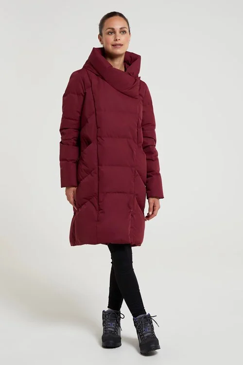 Mountain Warehouse Womens/Ladies Cosy Extreme II Wrap Down Jacket - Burgundy