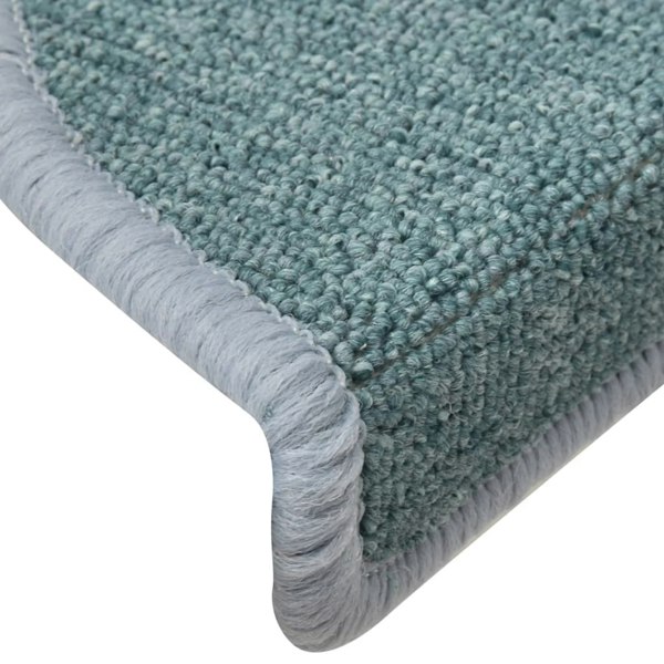 Berkfield Carpet Stair Treads 15 pcs Blue 56x17x3 cm