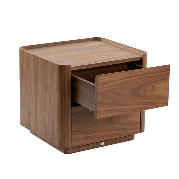 Angel Cerdá Walnut bedside table with lighting 7165