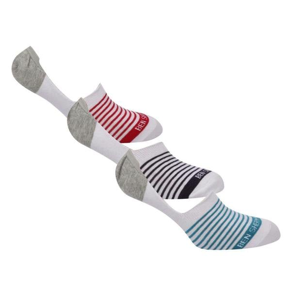 Ben Sherman Mens Cotton Blend Liner Socks (Pack of 3) - White - 