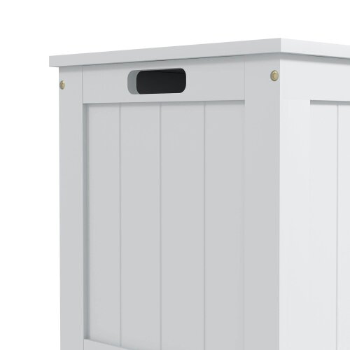 Wyld Haus Halumo White Wooden Panelled Blanket Storage Chest