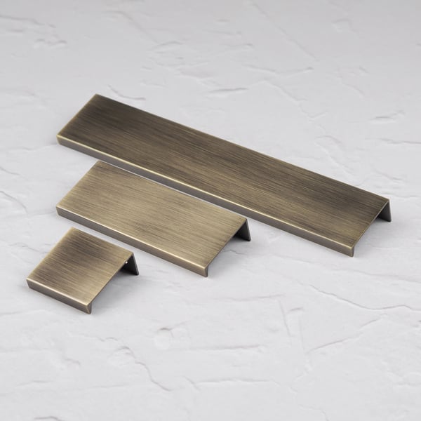Handle & Home Antique Brass Edge Mount Lip Pulls