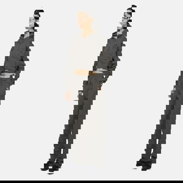 Good For Nothing Grey Cropped Zip Through Hoodie - Grey Image 4