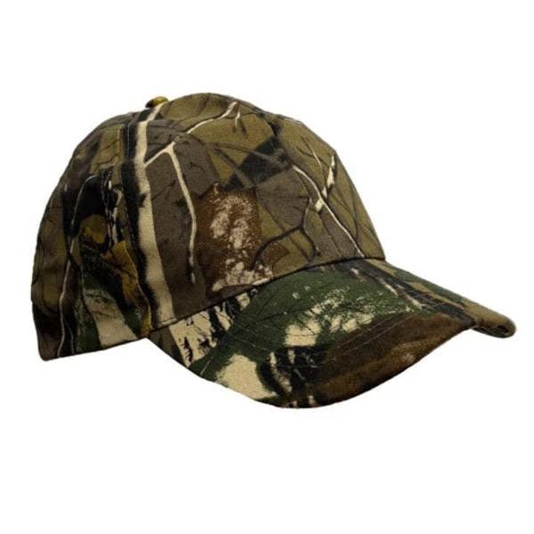 Green Forest Camo baseball cap for hunting in woodland