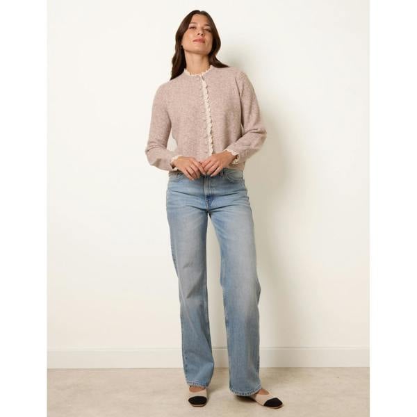 Blue Vanilla Lace Trimmed Cardigan