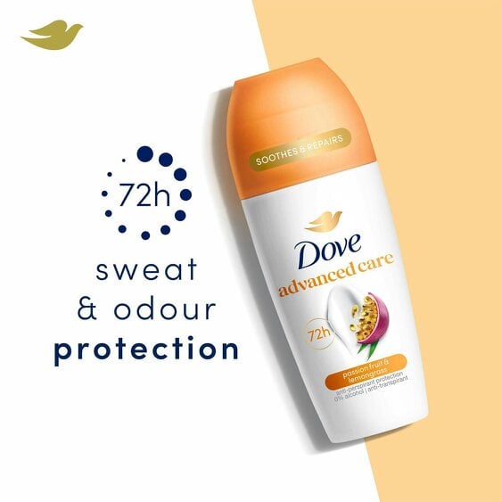 Dove Roll On Go Fresh Passion Fruit 72H Lasting Women's Antiperspirant 50ml,18pk