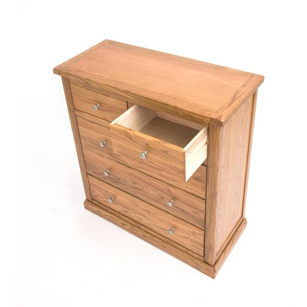 Cabinet Bits Salerno 5 Drawer Chest of Drawers Chrome Knob