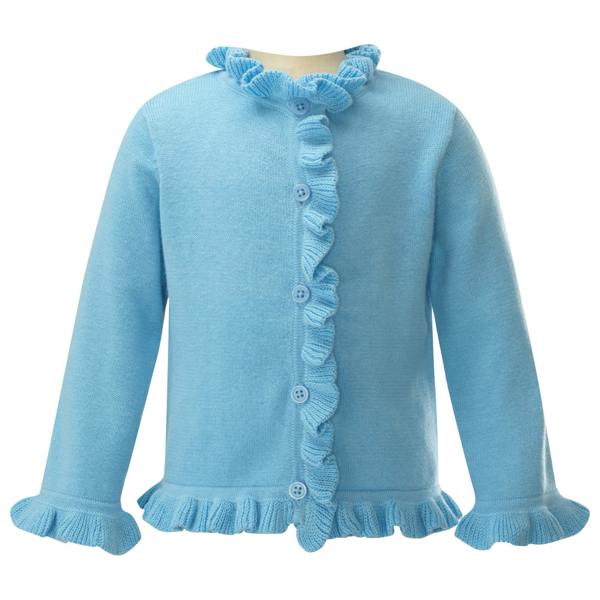 Rachel Riley Blue Frill Cardigan