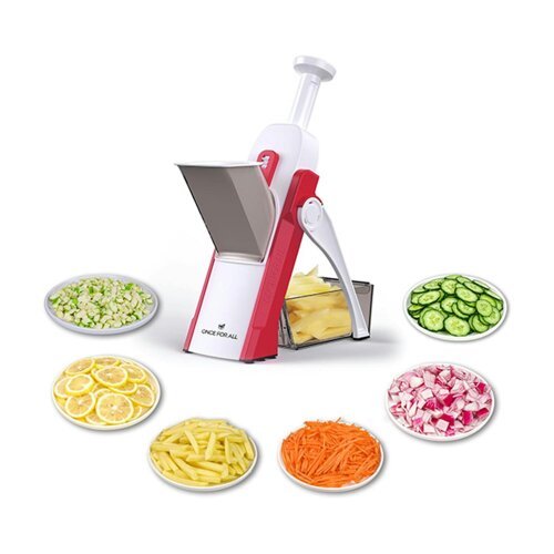 Dragodirect Mandoline Vegetable Slicer Chopper 4 Modes Adjustable Cutter - Red