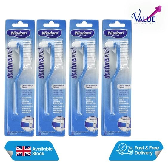 Wisdom Denture Brush, Pack of 4