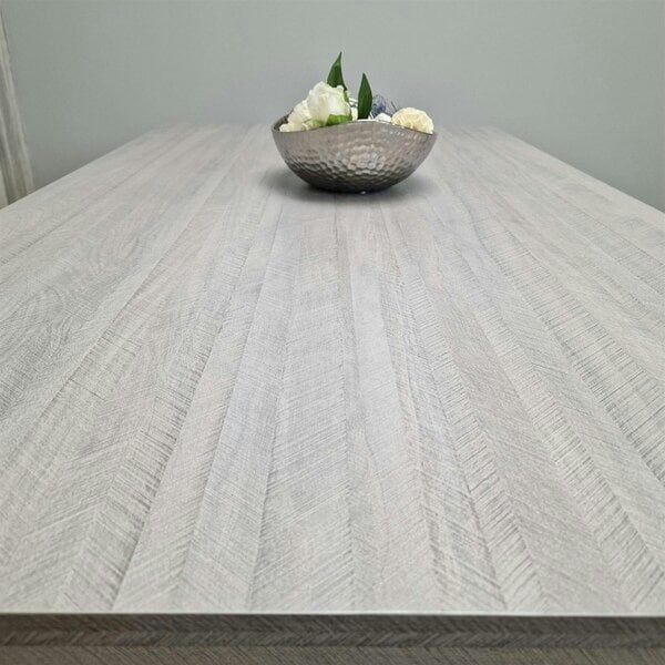 Kosy Koala Dining Table Grey Wood Kitchen Place for 6 Seats, Dining Table Only