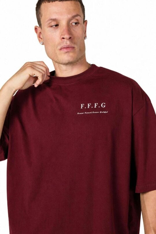 Elaina Fashion Men’s Oversized Heavyweight T-Shirt – “Forever Forward. Forever Grateful.”