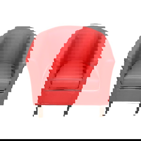 Comfy Living Faux Leather Tub Chair - Chic & Comfortable Seating Solution for Your Living Space