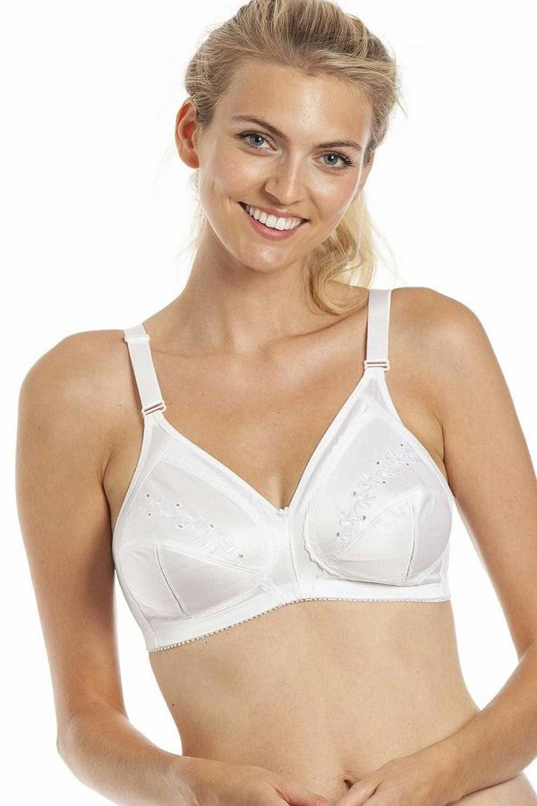 Camille Womens White Soft Cup Non-Wired Bra