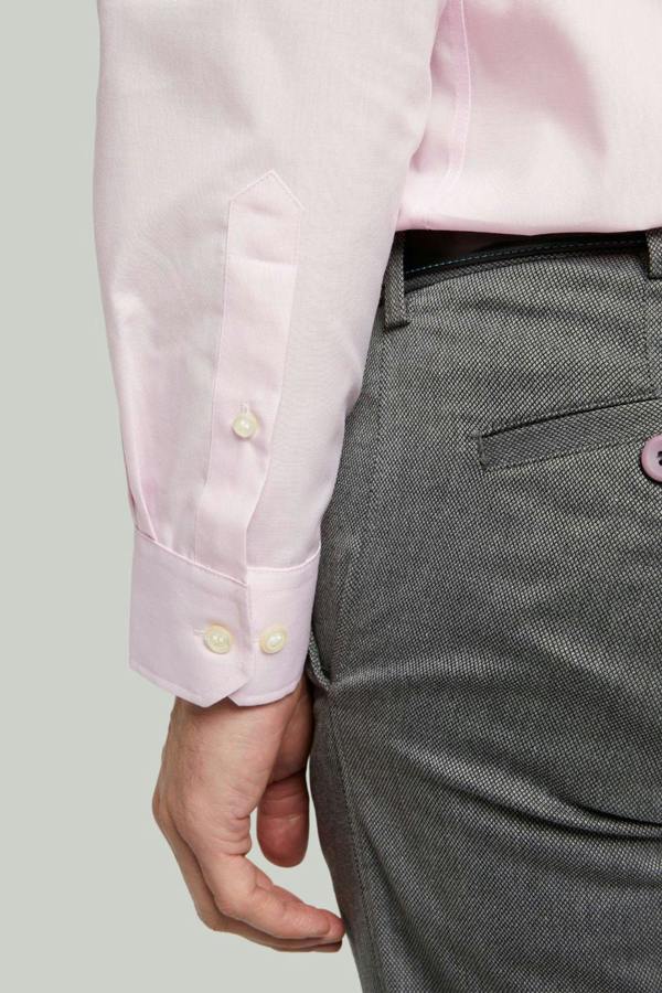 New Pink Long Sleeve Cotton Rich Non-Iron Shirt