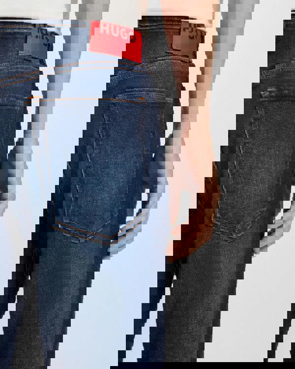 HUGO 634 Mens Tapered-Fit Jeans in Stretch Denim - Dark Blue 409 | CHO | Designer Mens Jeans