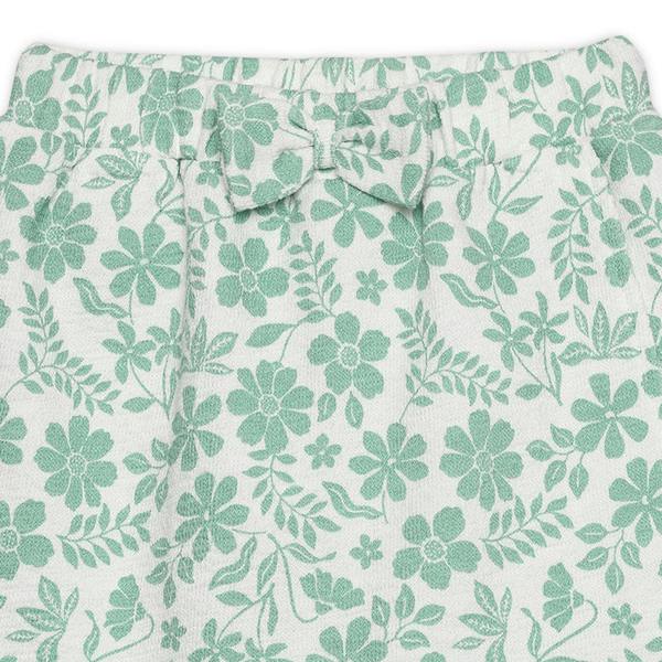 Mini Cuddles Baby Girls All-Floral Print Shorts, Green