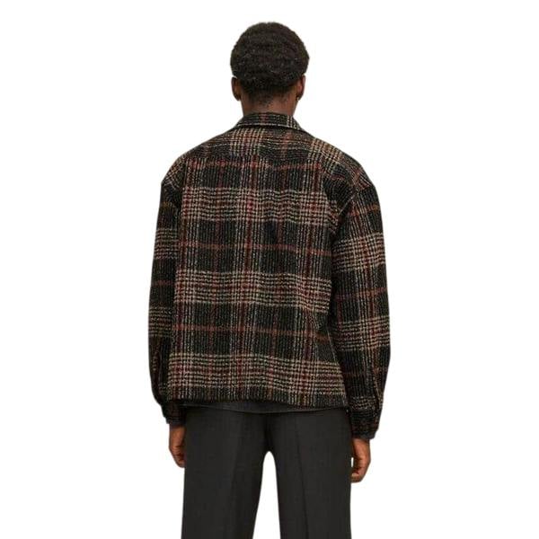 Jack And Jones Mens Bouclé Regular Long-Sleeved Shirt - Black - 