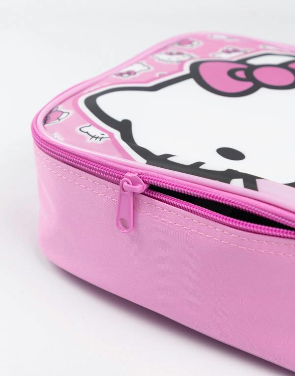 Hello Kitty Girls Pink Character Lunch Bag Bottle and 3 Snack Pot (One Size)