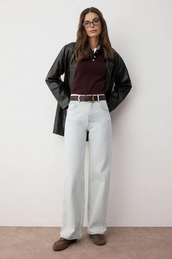 WOVCOR High Waist Wide Leg Jeans