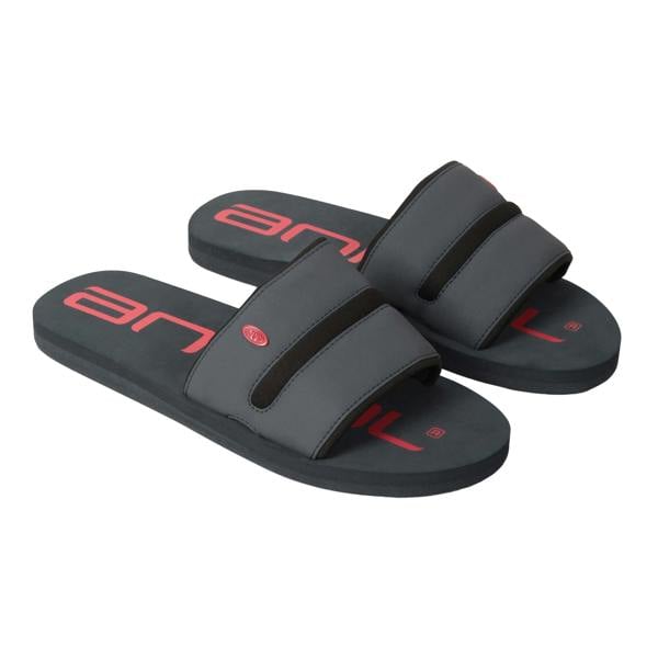 Animal Mens Wave Sliders - Charcoal