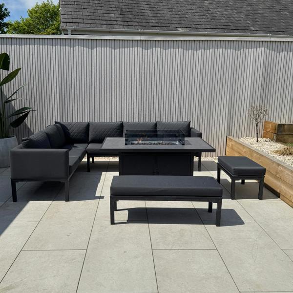 DS Living Aluminium Firepit Corner Sofa Set