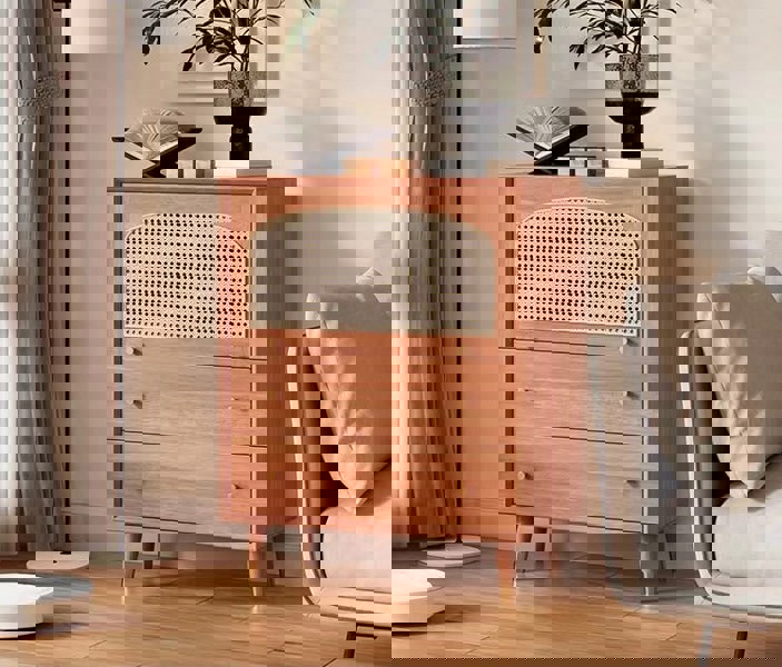 Raphael Rattan Sideboard, Black & Dark Brown-Rit Concept-Rit Concept