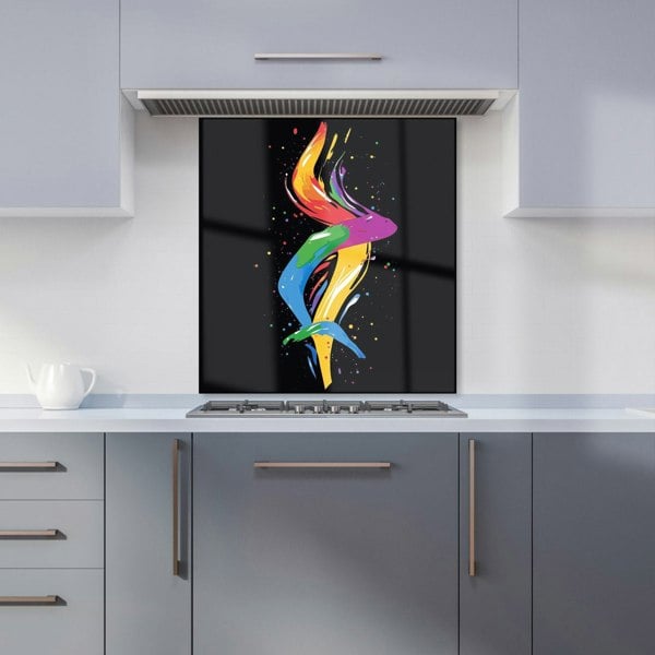 Warren Reed - Designer Vibrant Flow: Abstract Pride Fish Kitchen Splashback