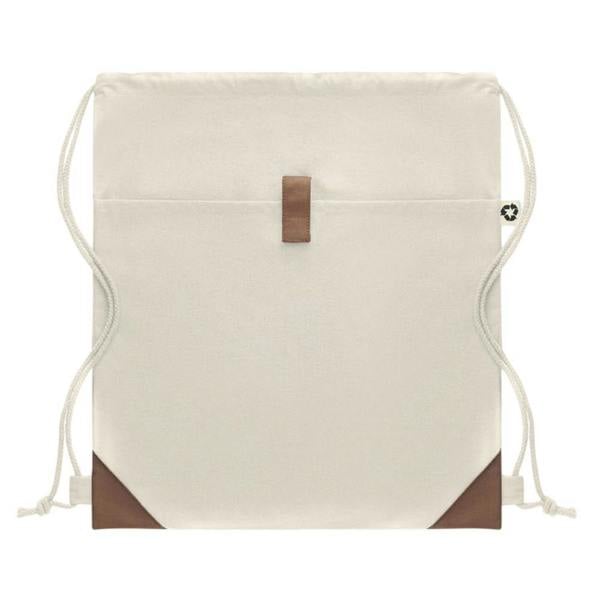 MidOcean Panda Recycled Cotton Drawstring Bag - Beige - 