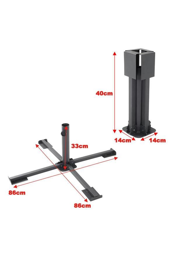 Living and Home Portable Foldable Cross Parasol Base Patio Umbrella Stand