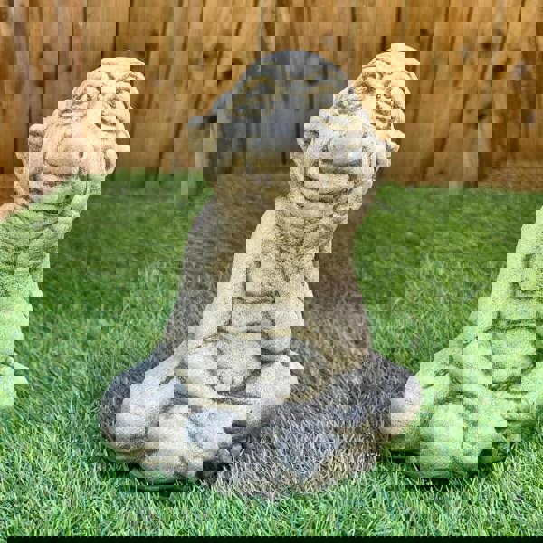 Magical Sitting Goblin  Stone Cast Statue Small Outdoor Ornament Garden Sculpture