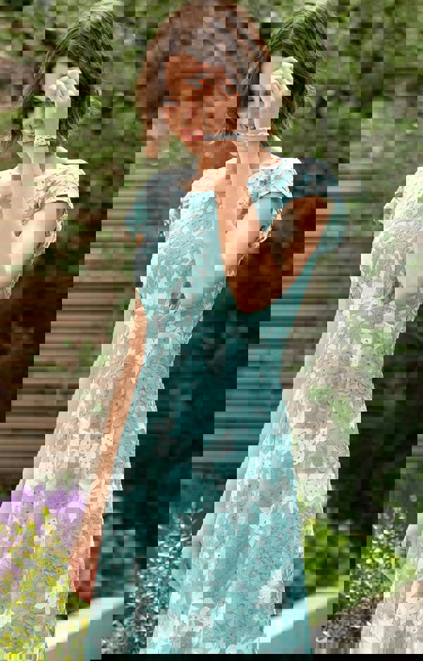 Alie Street London Charlotte Lace Dress - Antique Aqua