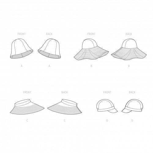 Simplicity Sewing Pattern 9505, Headwear for Women, A (S-M-L) - Easy