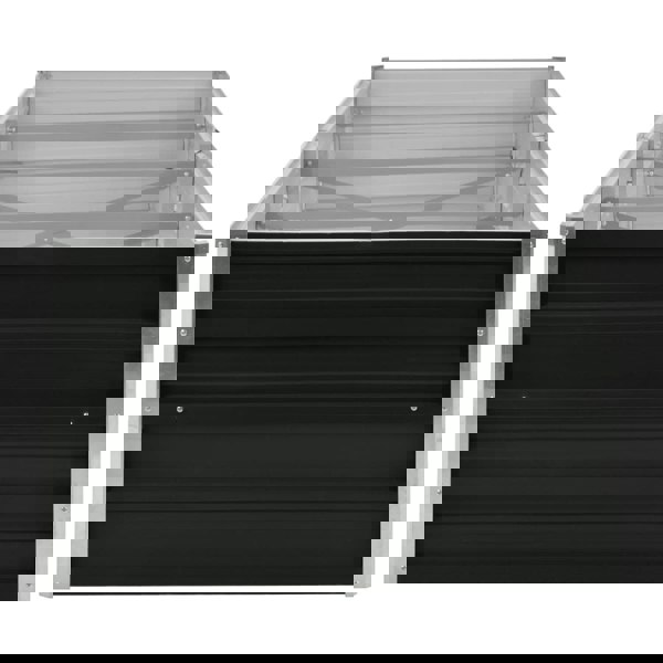 Berkfield Garden Raised Bed Anthracite 320x80x45 cm Galvanised Steel