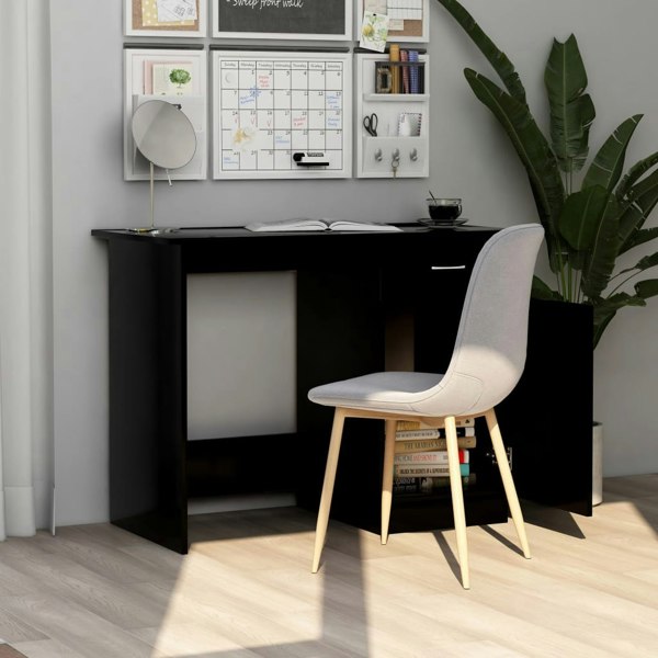 Berkfield Desk Black 100x50x76 cm Engineered Wood