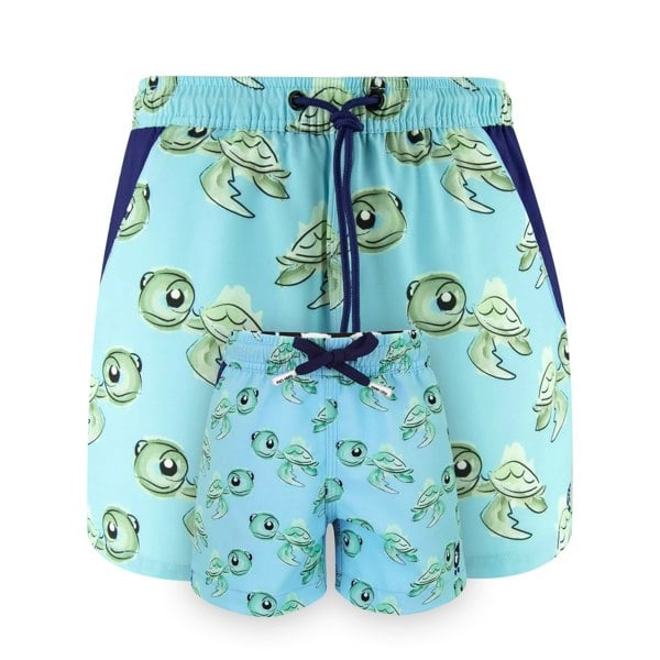 Randy Cow Matching Father & Son Turtles Swim Shorts