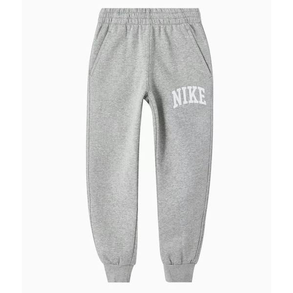 Nike Childrens/Kids Heather Collegiate Logo Joggers - Grey Heather - 
