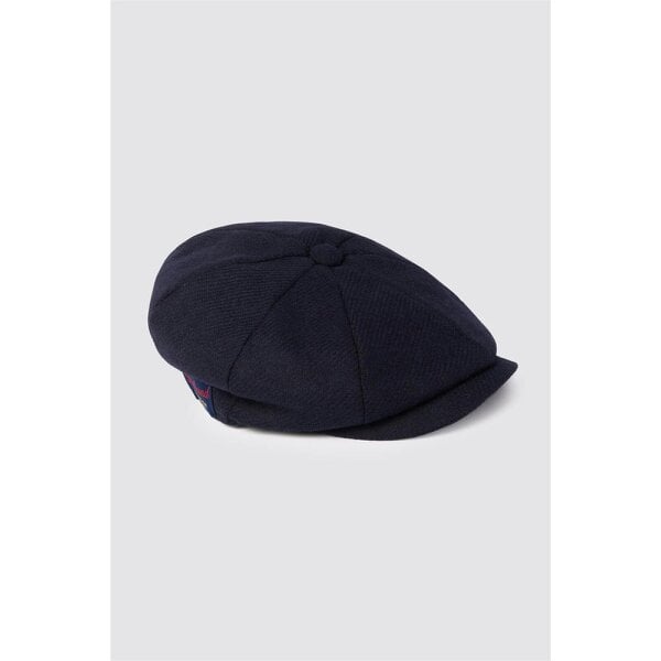 Alexandre Silver Alexandre x Abraham Moon's Navy Wool Baker Boy Hat