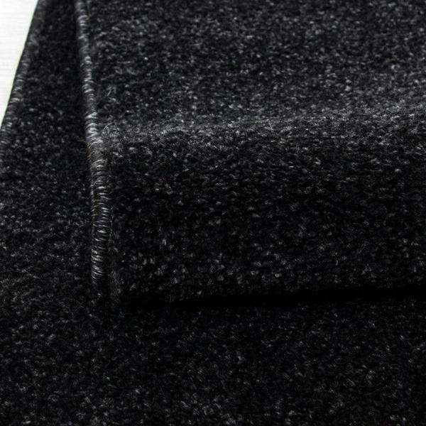 Plain Rug Black Grey Monochrome Soft Carpet Large Small Bedroom Living Room Area Mat