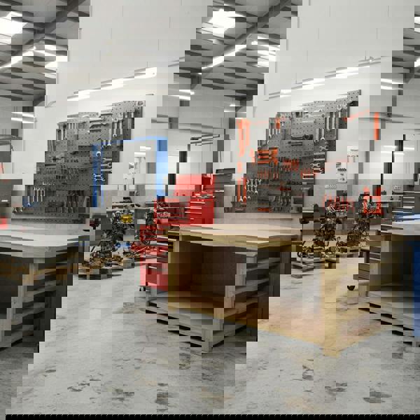 Arbor Garden Solutions Wooden Workbench MDF Top with Extra shelving Depth-3ft