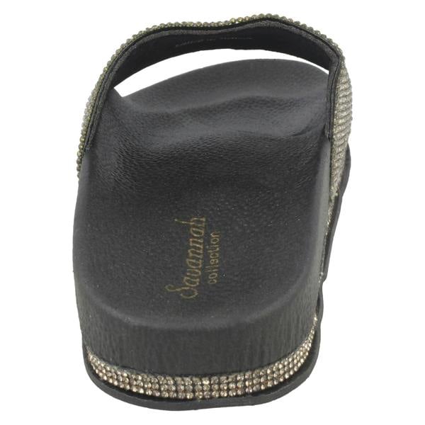 Savannah Ladies Savannah Diamante Slider Mules