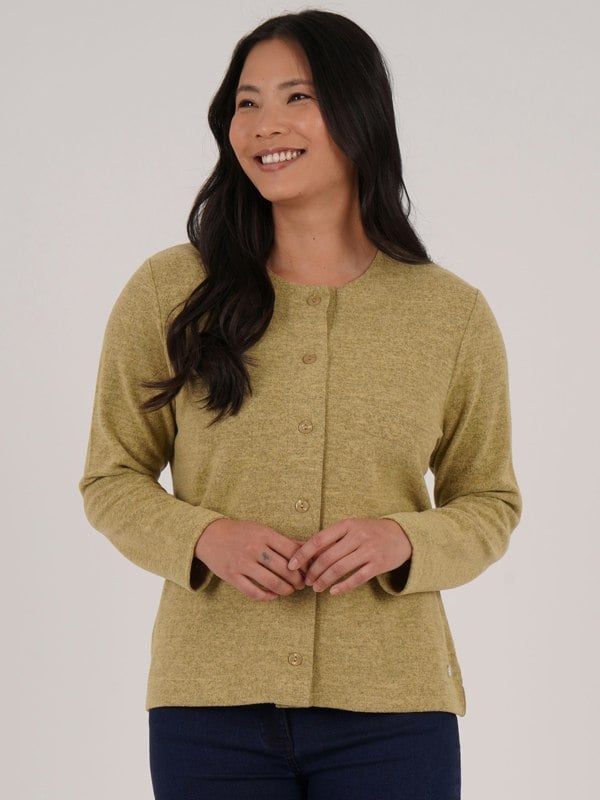 PennyPlain Long Sleeve Cardigan - Pear