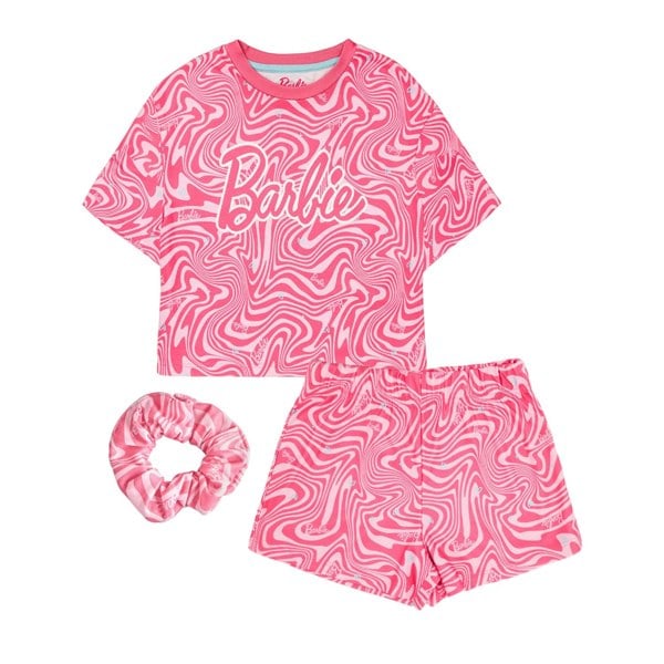 Barbie Girls All-Over Print Short Pyjama Set - Pink