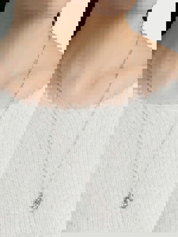 Ambush Smiley Charm Necklace Silver Coloured