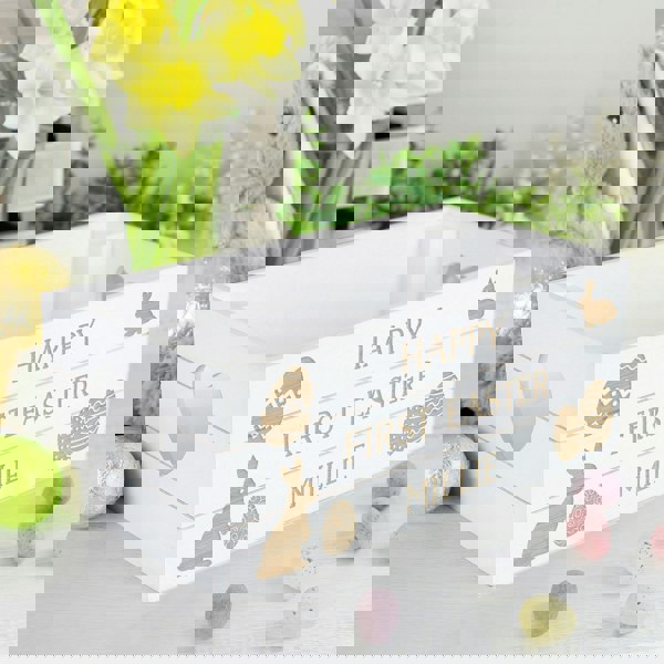 Personalised Memento Company Personalised Easter Bunny Small Wooden Crate