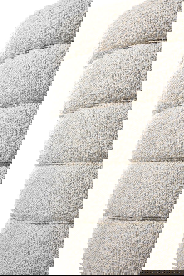 Living and Home Beige Upholstered Round Storage Ottoman for Bedroom Living Room and Makeup Room