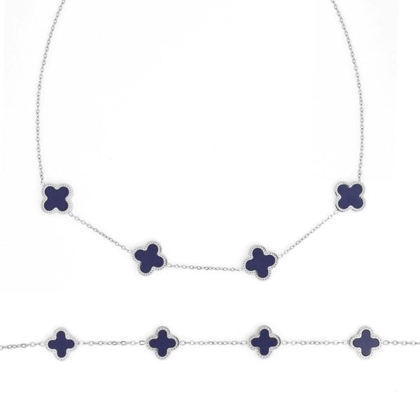 Say It With Blue Clover Gift Set - Silver